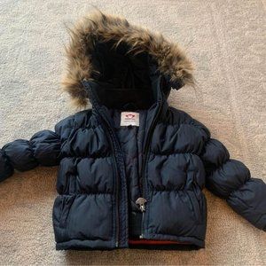 Appaman Kids 2T Basecamp Puffer in Navy Herringbone